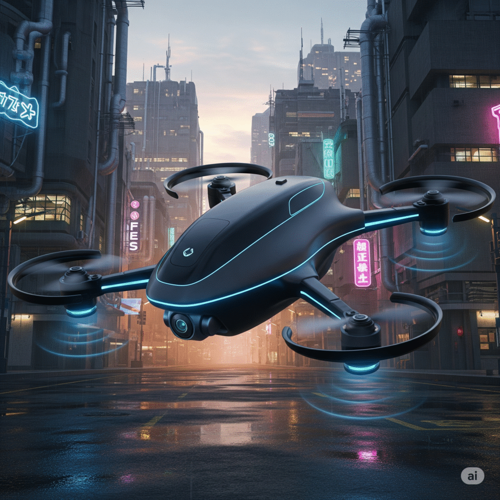 Drones modernos vuelan