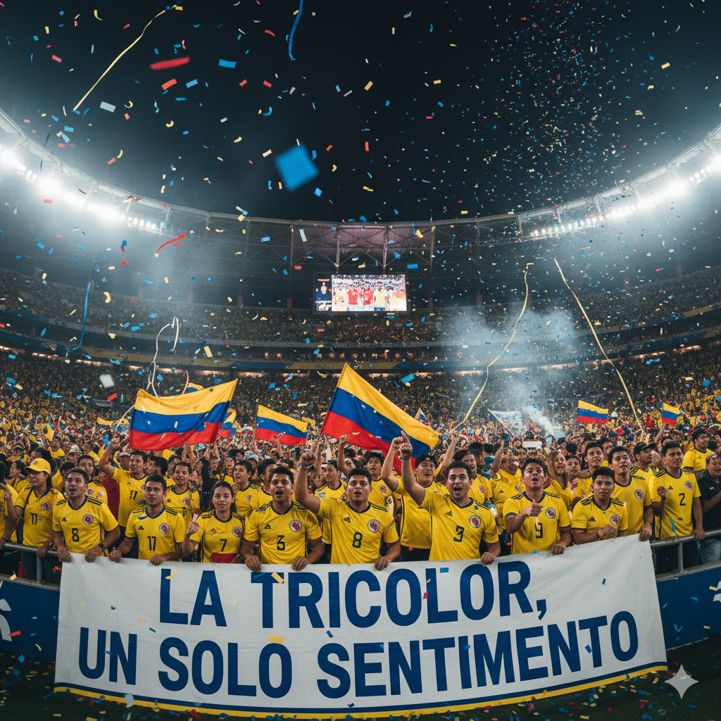 Selección Colombia de fútbol celebra