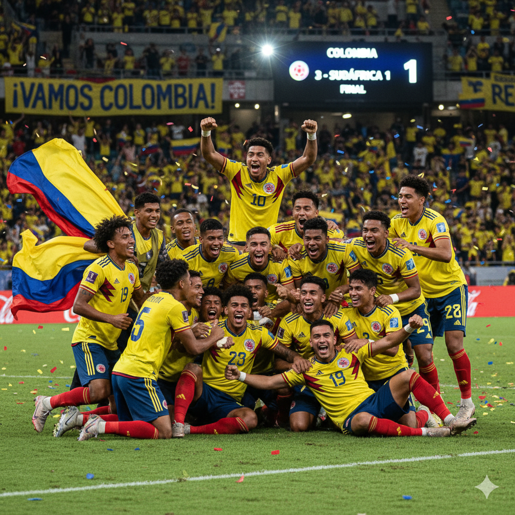 Colombia sub 20 celebra