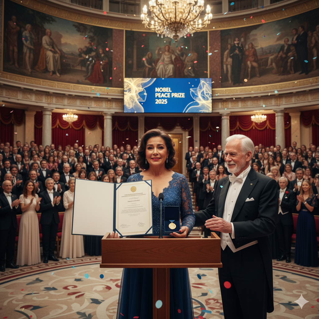 María Corina Machado Nobel peace ceremony 
