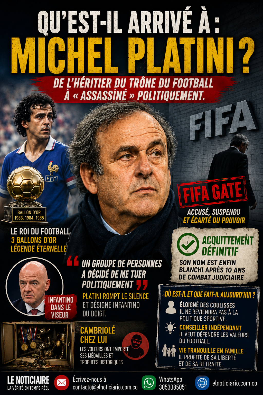 Qu’est-il arrivé à Michel Platini D’héritier du trône de la FIFA à “assassine politiquement